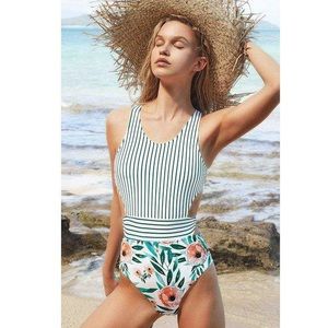 Cupshe Miss U Poppy Print One-Piece Swimsuit